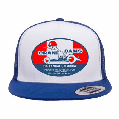 CRANE CAMS Top Eliminator Trucker Flat Bill Hat Adjustable fit