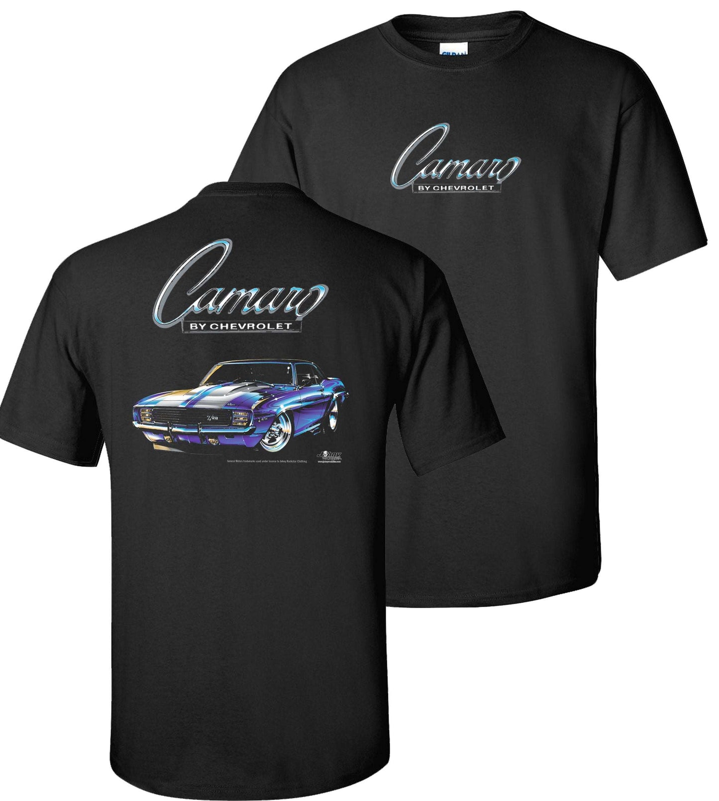 1969 Camaro by Chevrolet Men's Black T shirt Licensed