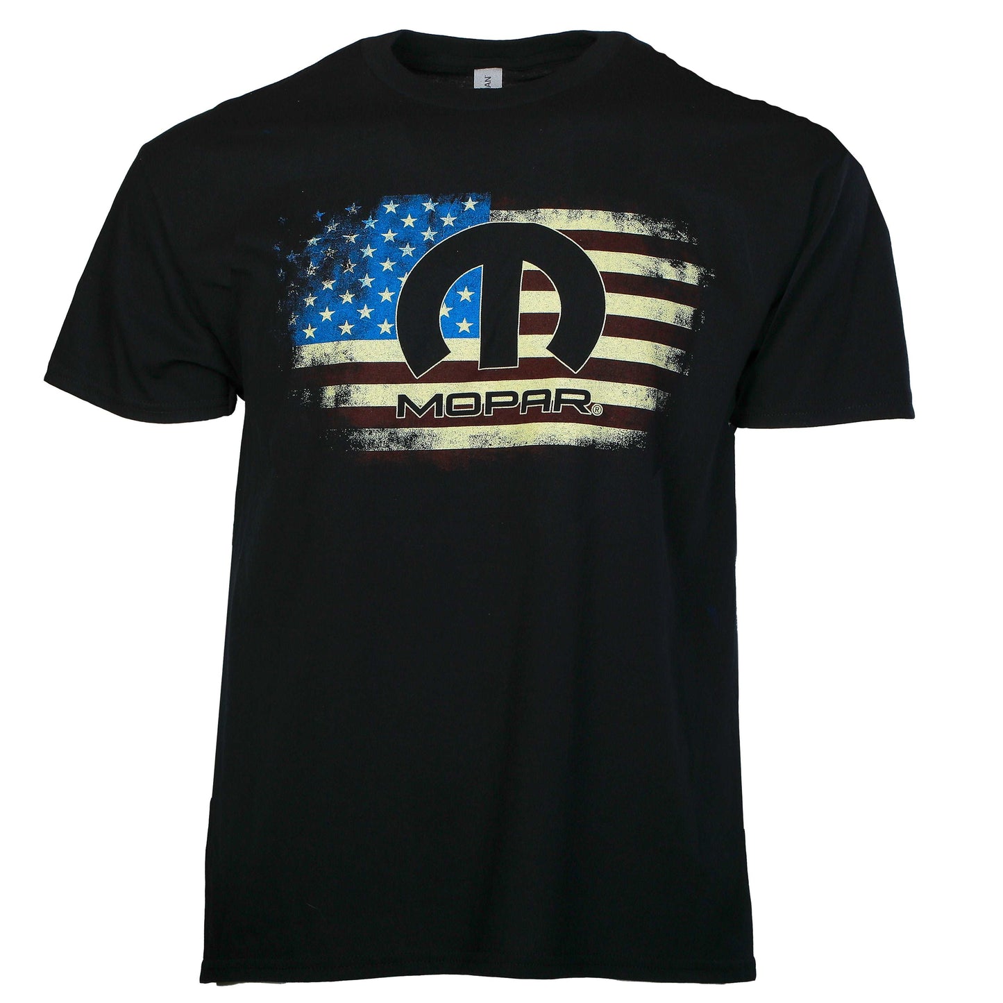 Mopar/M Logo with an American flag Mens T shirt