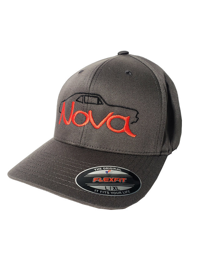 Chevrolet Nova Silhouette Embroidered Flex Fit Men's Hat