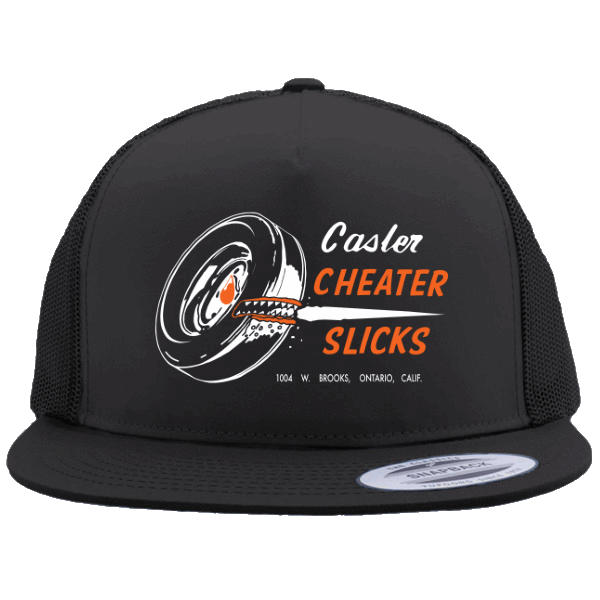 CASLER CHEATER SLICKS Flat Bill Truckers Hat