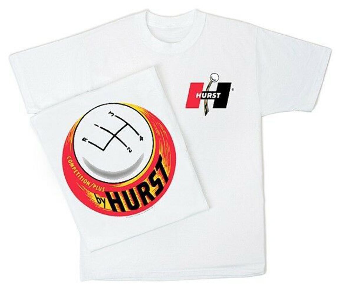 Hurst Competition Plus Shifter Mens T shirt Chevy /Mopar/ Ford /Pontiac/Olds Drag Racing Hot Rods