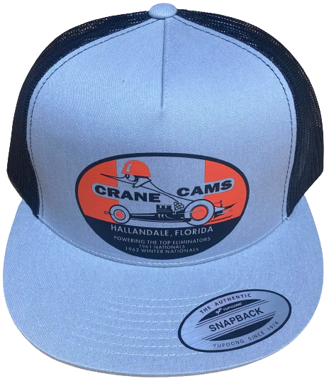 CRANE CAMS Top Eliminator Trucker Flat Bill Hat Adjustable fit Hot Rods Drag Racing