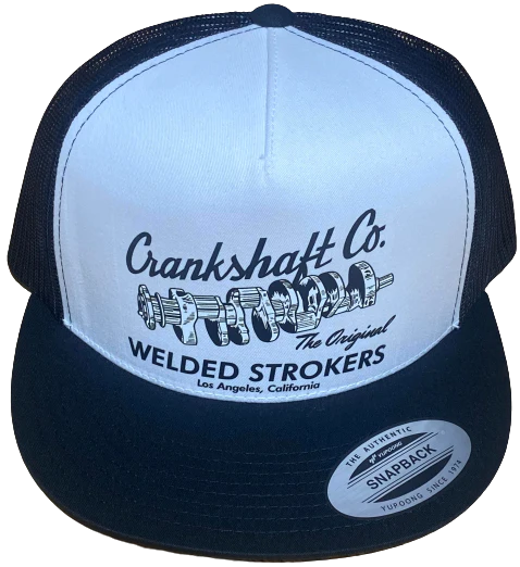 Crankshaft Co. Welded Strokers Trucker Hat Flat Bill 3 Colors Available Hot Rods Drag Racing
