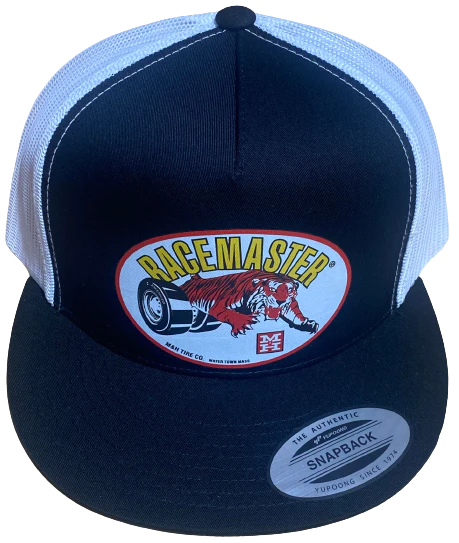 M&H Racemaster Trucker Hat Flat Bill 3 colors Hot Rods Drag Racing