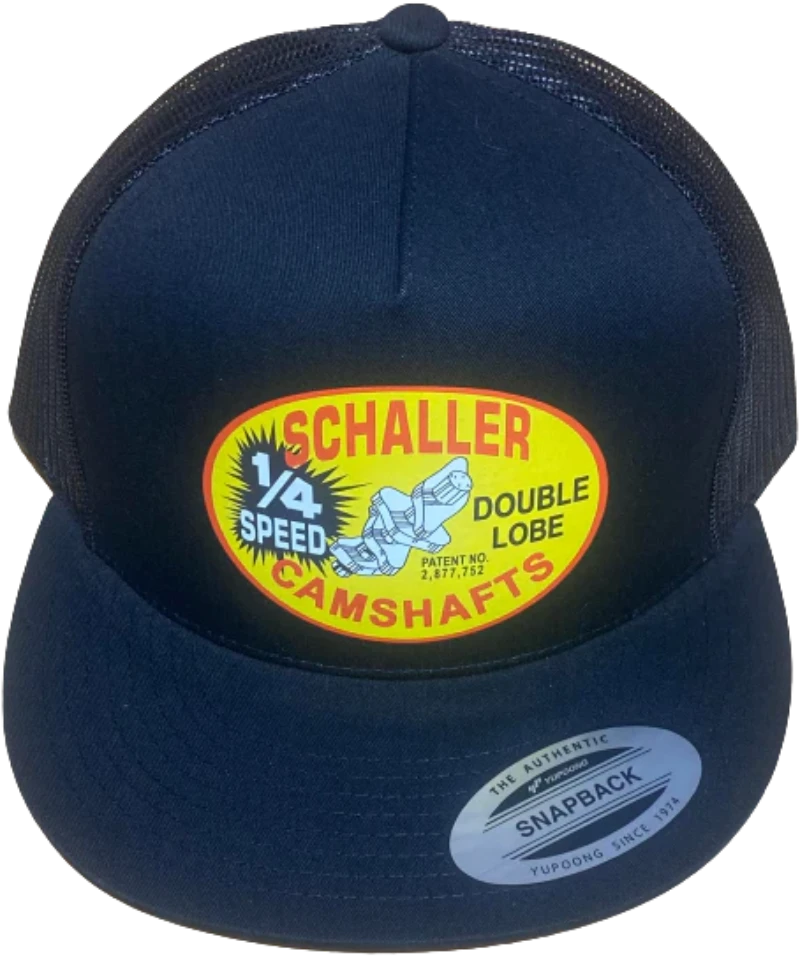 Schaller Camshafts Trucker Hats available in 2 colors Hot Rods Drag Racing