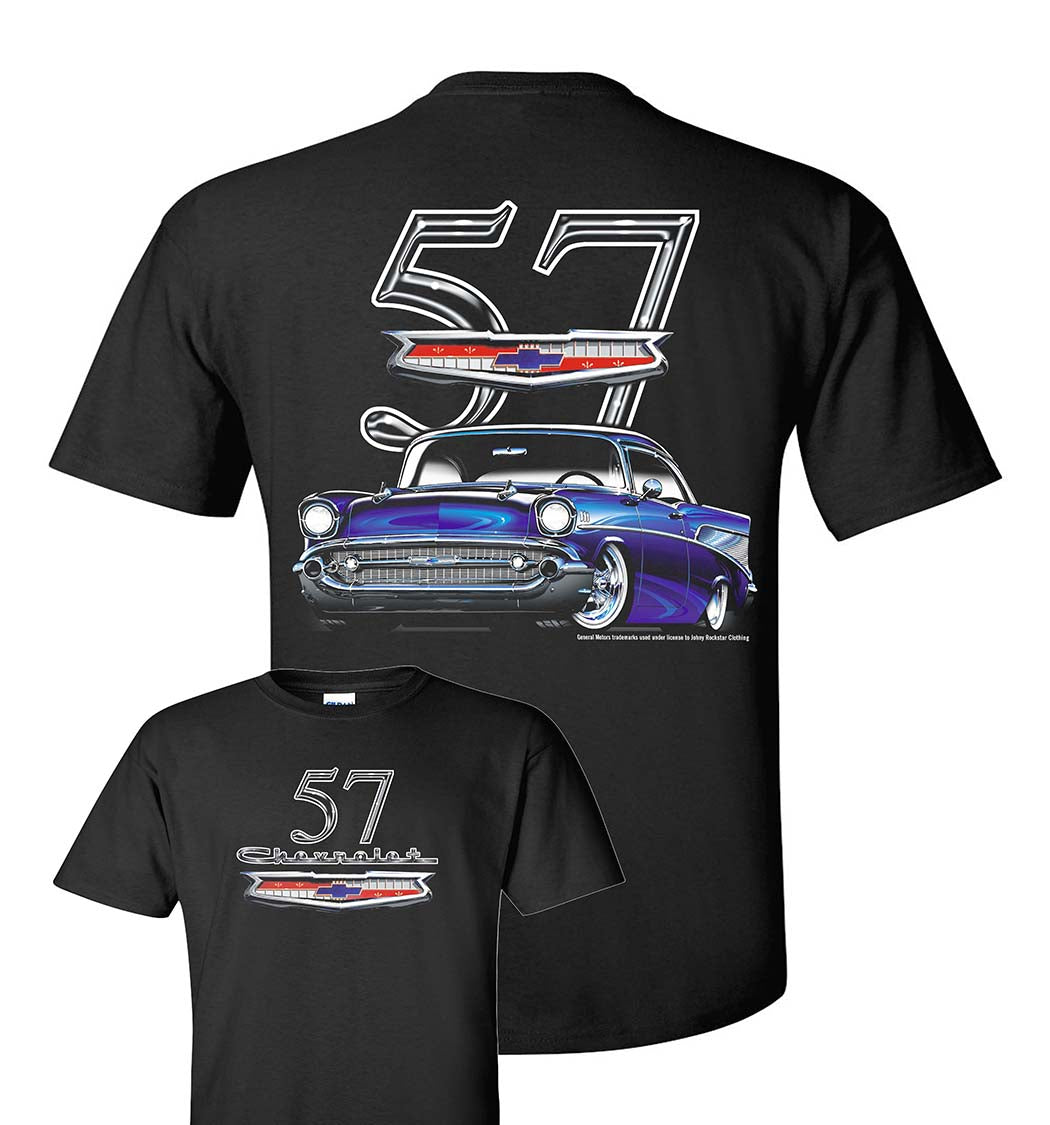 1957 Chevrolet Bel Air Mens T shirt(licensed) Johny Rockstar Brand