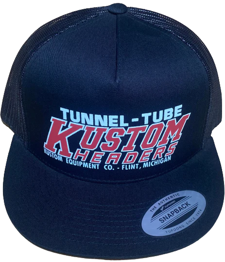 Kustom Headers Tunnel Tube/ Flint,Mich. Trucker Hat Hot Rods Drag Racing