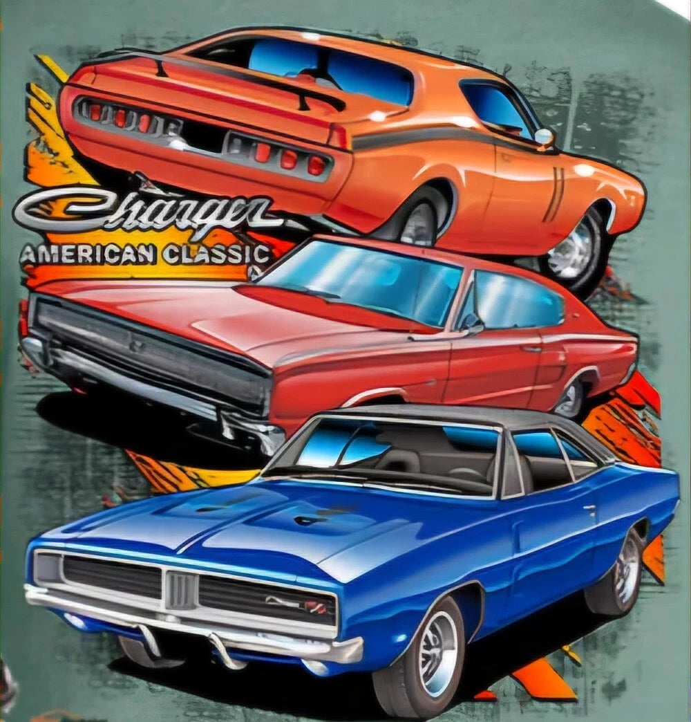 Dodge Charger 3 Generations Men's T Shirt Johny Rockstar Brand