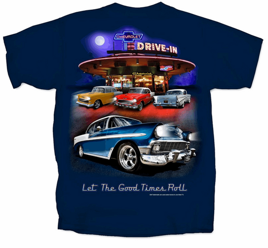 Chevy Night Diner Men's T-Shirt - Tri 5 Chevy's Licensed