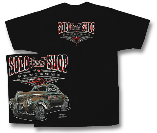 Solo Speed Shop Willy's Gasser Men's T shirt Med.