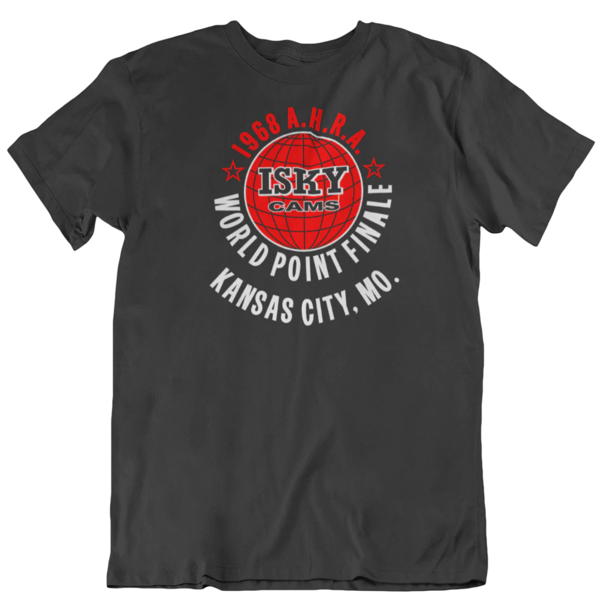 Isky Cams 1968 AHRA World Finals Men's Black T shirt Medium