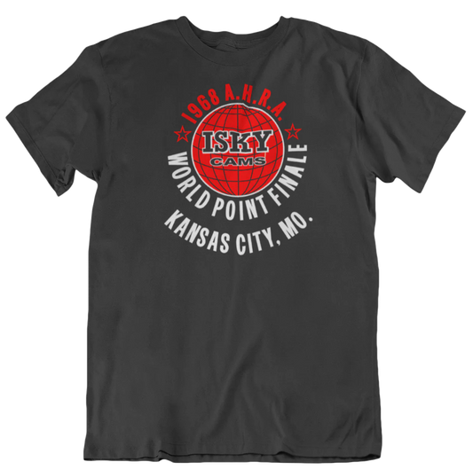 Isky Cams 1968 AHRA World Finals Men's Black T shirt Medium