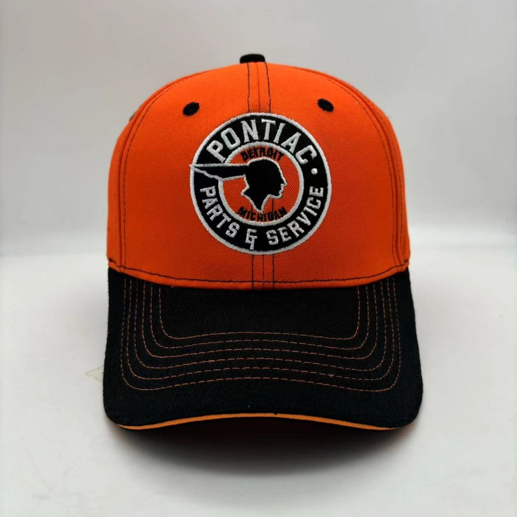 Pontiac Parts & Service Men's Hat Orange/Black