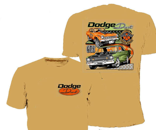 Dodge Dart- 2 Generations of Darts Mens T shirt Mopar Licensed Hot Rod Drag Race