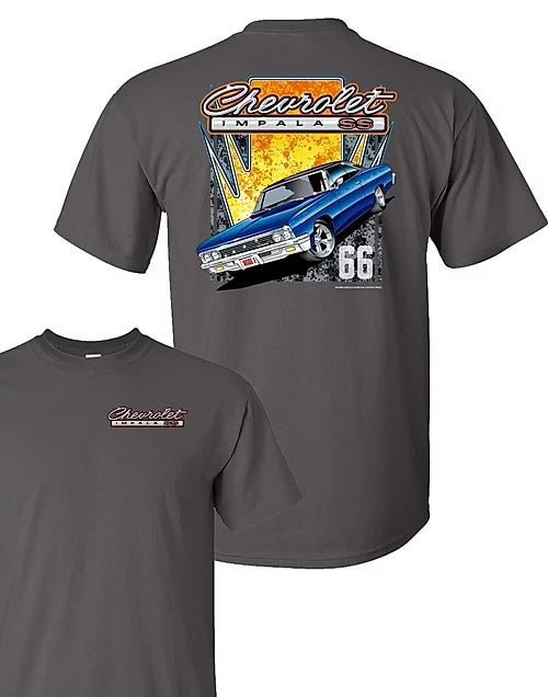 1966 Chevrolet Impala SS Gray Mens T Shirt