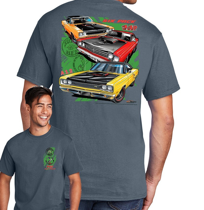A12 Super Bee / Road Runner Mopar Men's T Shirt Johny Rockstar Brand