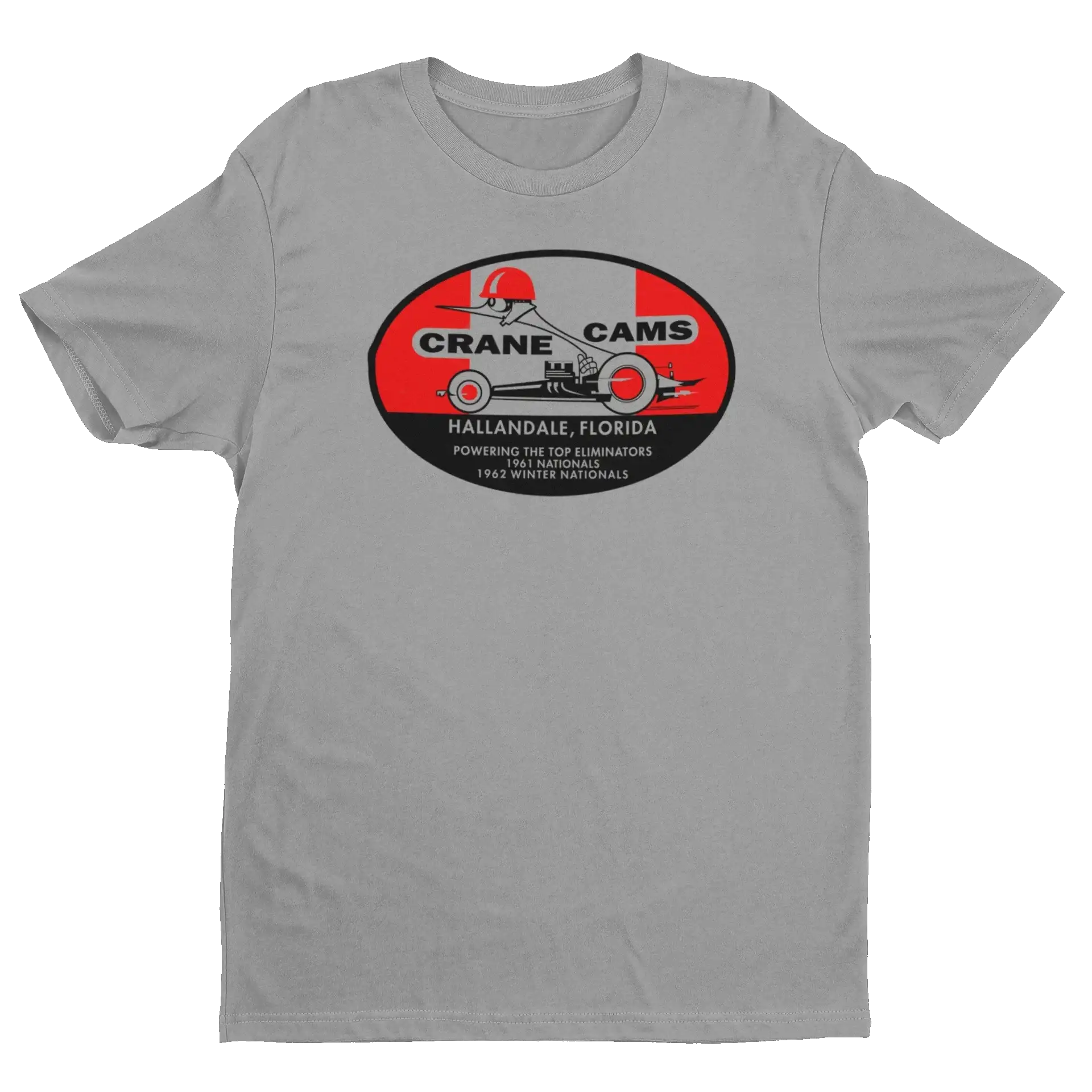 Crane Cams Top Eliminator mens shirt Chevy Mopar Ford Pontiac Olds Drag Racing Hot Rods