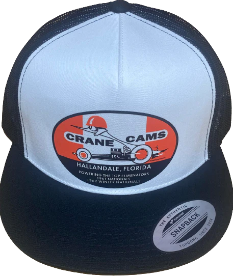 CRANE CAMS Top Eliminator Trucker Flat Bill Hat Adjustable fit Hot Rods Drag Racing