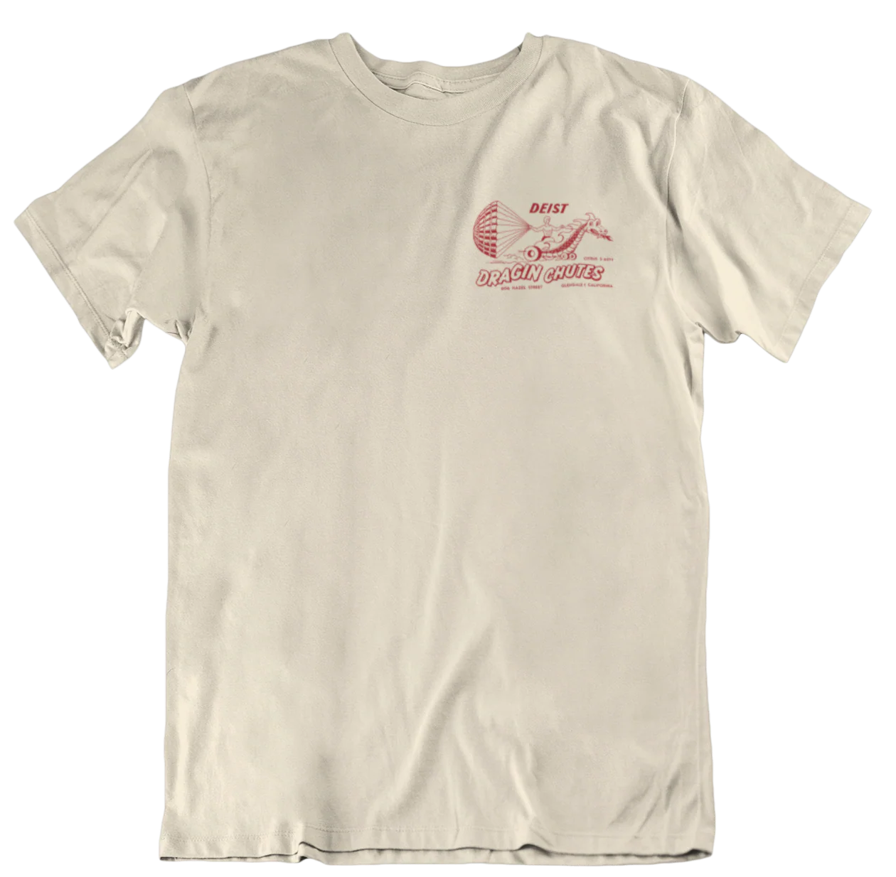 DEIST DRAGIN CHUTES Tan/Sand Tee  Men's T-Shirt by Merchants of Speed