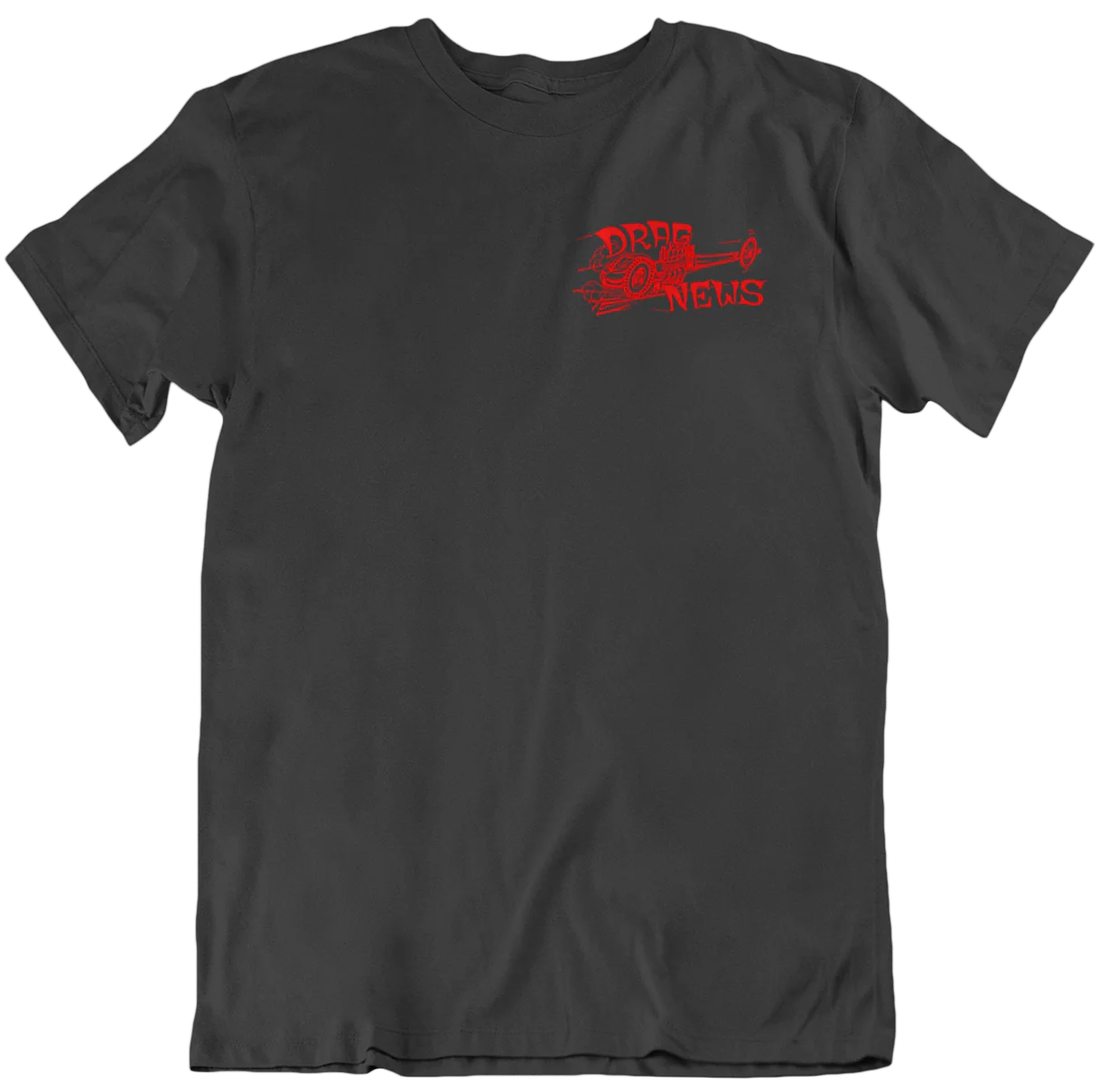 DRAG NEWS Magazine Dragster Logo Men's Black T shirt by Merchants of Speed