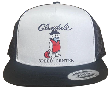 Glendale Speed Center Two Lane Blacktop Trucker hat Snap Back