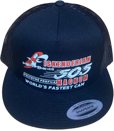 Iskenderian 505 Magnum Isky Cams  Flat Brim Trucker Hat 2 colors available/Drag Racing Hot Rods