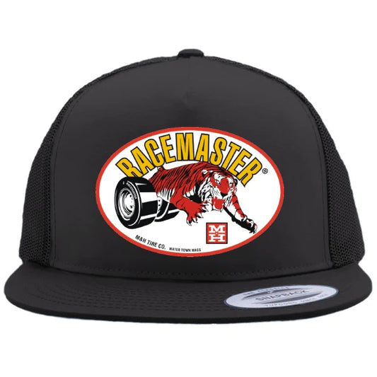 M&H Racemaster Trucker Hat Flat Bill 3 colors Hot Rods Drag Racing