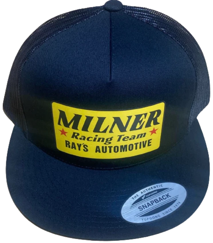 Milner Racing Fire Suit Logo Truckers Hat Hot Rods Drag Racing