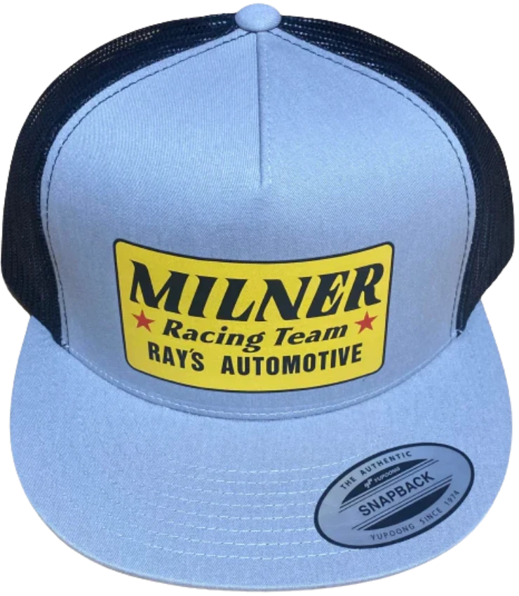 Milner Racing Fire Suit Logo Truckers Hat Hot Rods Drag Racing