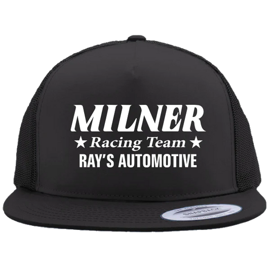 MILNER RACING TEAM/ American Graffiti Flat Bill Truckers Hat Hot Rods Drag Racing