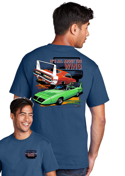 Dodge/ Plymouth Wing Cars Superbird & Daytona  Men's T Shirt Johny Rockstar Brand
