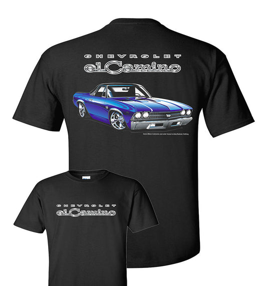 1969 Chevy El Camino Mens Black T shirt Licensed