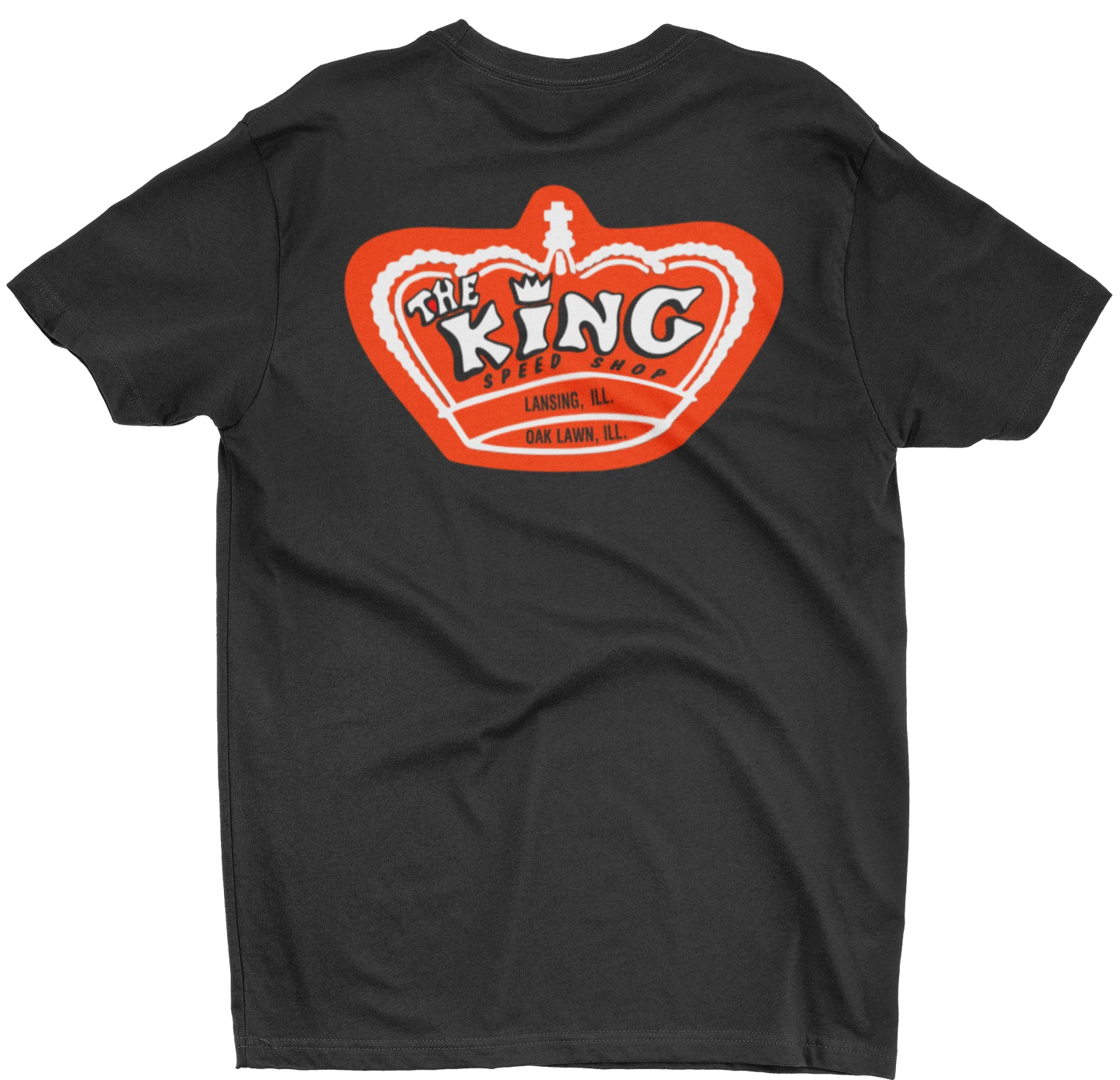 THE KING SPEED SHOP Illinois Black Tee T-Shirt by Merchants of Speed