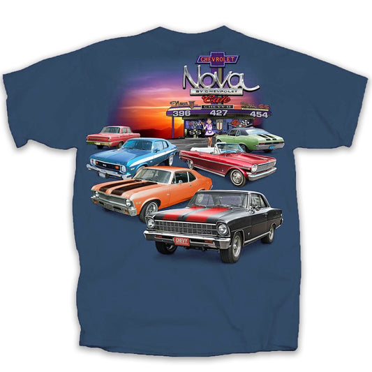 Chevrolet Nova Cafe Mens T Shirt (Joe Blow t's)Licensed