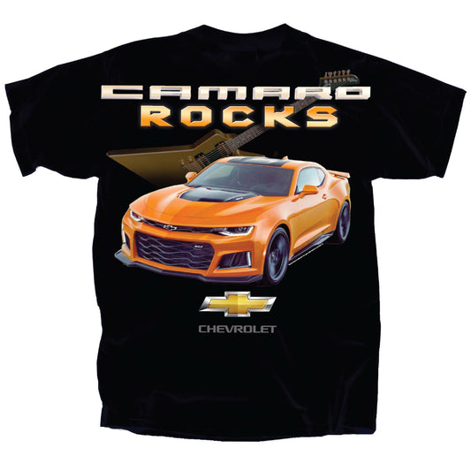 Camaro Rocks Chevy Camaro Men's T Shirt By Joe Blow Licensed