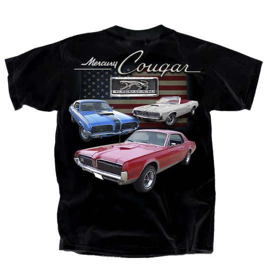 Ford Mercury Cougar Flag Men's T shirt by Joe Blow Licensed