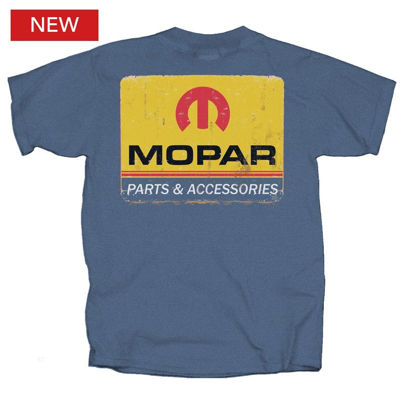 Mopar Vintage Style Logo Mens BlueT shirt By Joe Blow