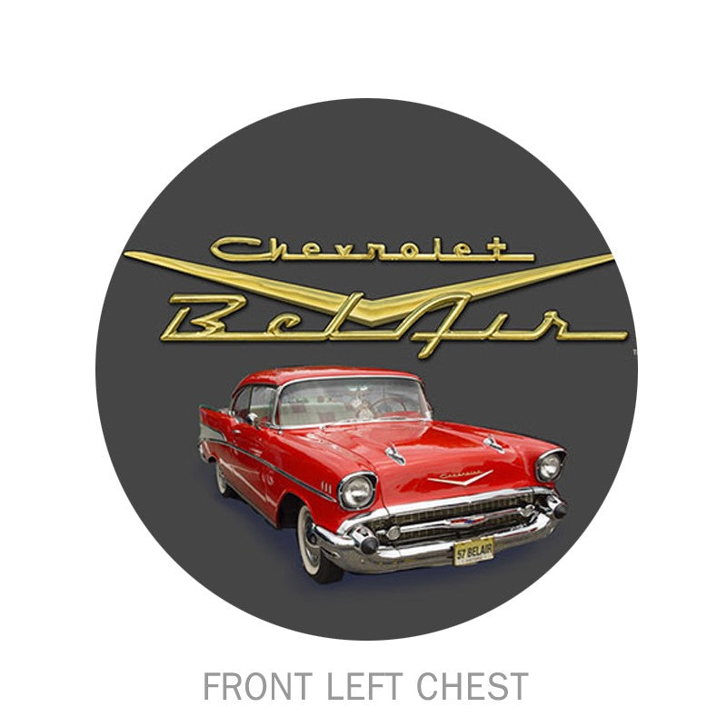 BEL AIR GOLDEN OLDIES TRI FIVE CHEVY MEN'S TSHIRT BY JOE BLOW