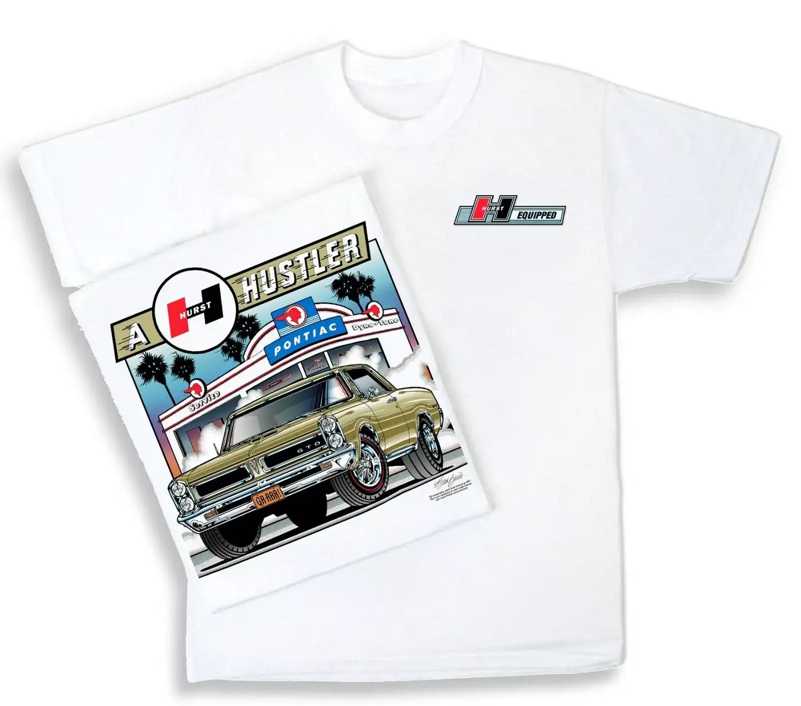 1965 Pontiac GTO Hurst Hustler T-Shirt (Licensed) Hot Rods Plus