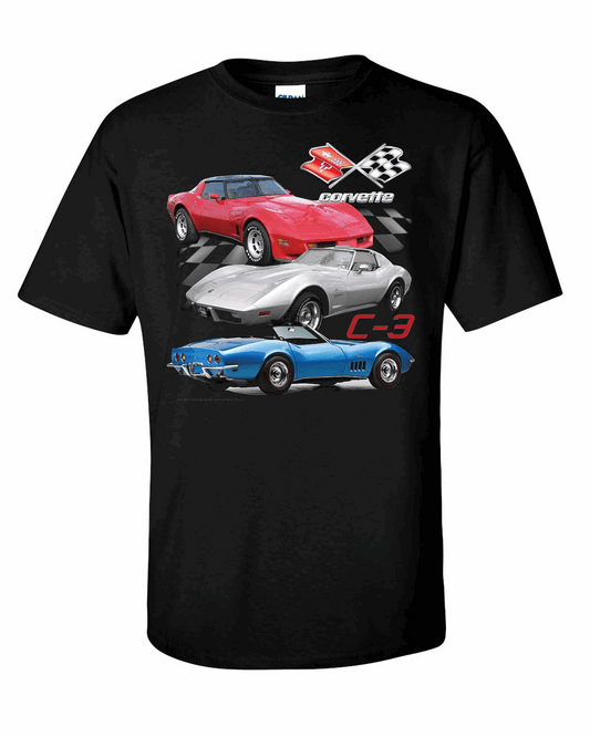 C 3 Chevrolet Corvette Men's T shirt(licensed)  Johny Rockstar Brand