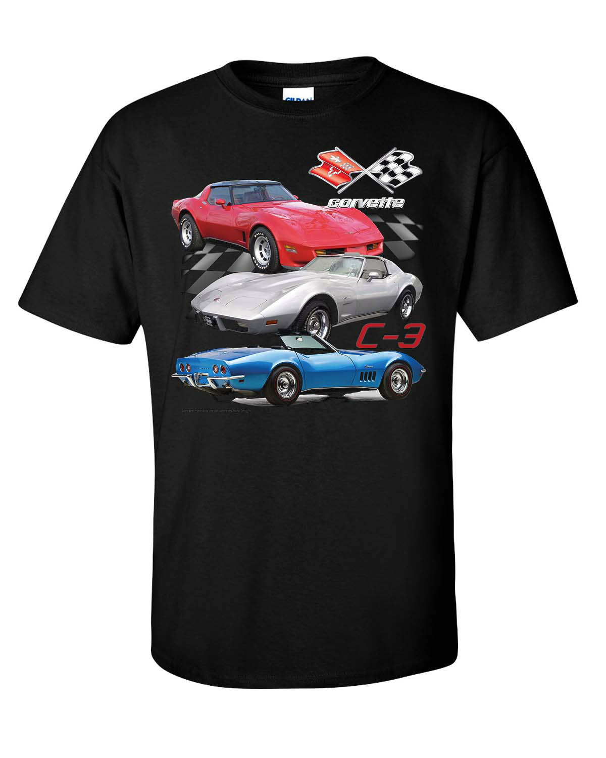 C 3 Chevrolet Corvette Men's T shirt(licensed)  Johny Rockstar Brand