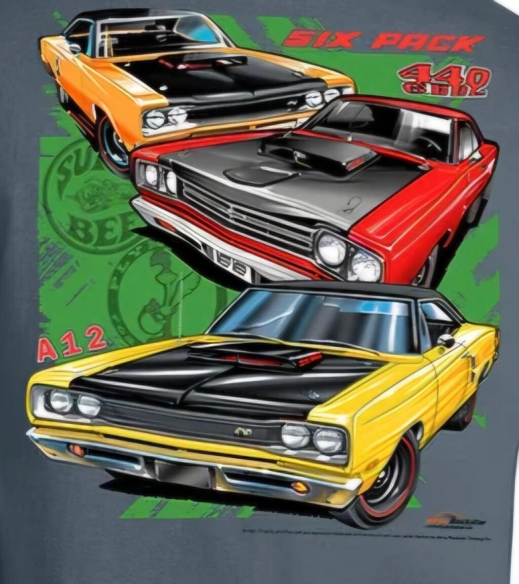 A12 Super Bee / Road Runner Mopar Men's T Shirt Johny Rockstar Brand