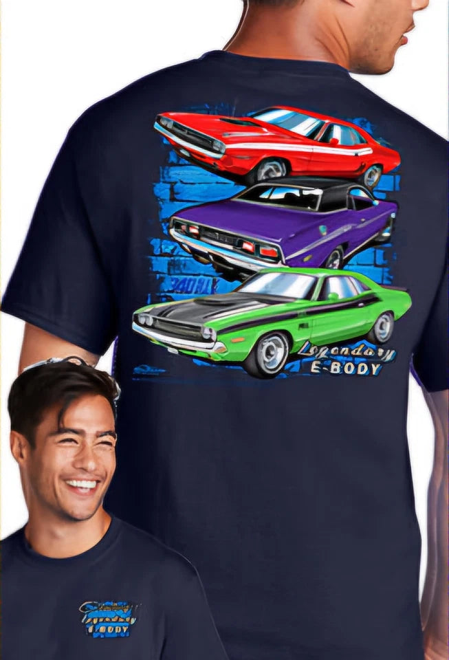 Legendary E body Challenger Dodge Men's T Shirt Johny Rockstar Brand