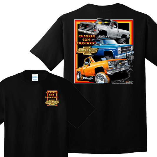 Squarebody Chevy 4X4 Men's T Shirt Johny Rockstar Brand