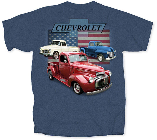 VINTAGE CHEVY TRUCK FLAG Men's T shirt(Joe Blow t's) Licensed